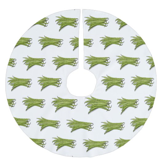 Jupon De Sapin En Polyester Brossé Illustration de haricots verts (Devant)