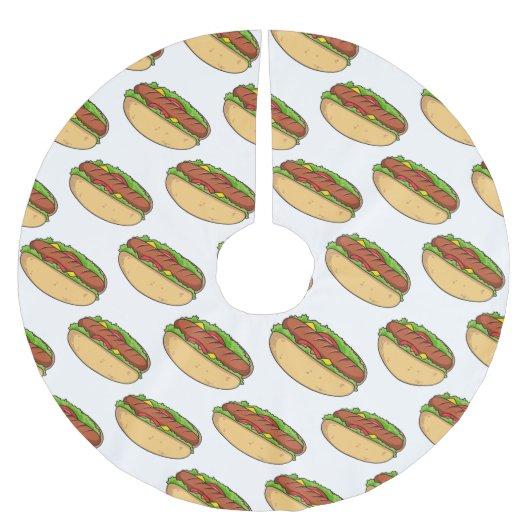 Jupon De Sapin En Polyester Brossé Illustration de Hot dog (Devant)