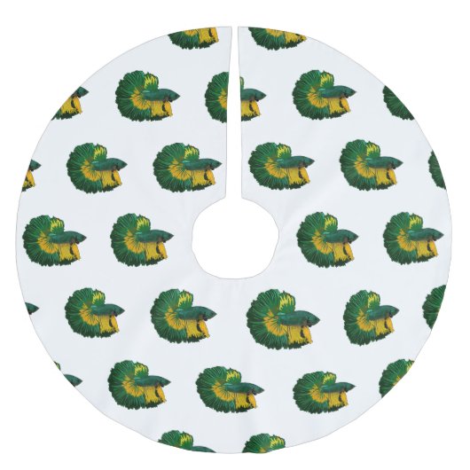 Jupon De Sapin En Polyester Brossé Illustration de la caricature de poisson de combat (Devant)