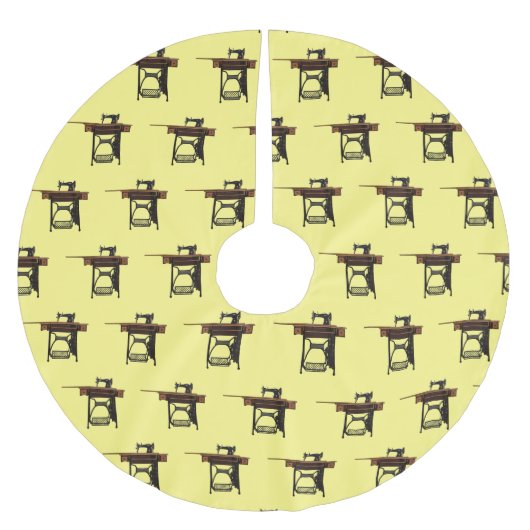 Jupon De Sapin En Polyester Brossé Illustration de la machine à coudre (Devant)