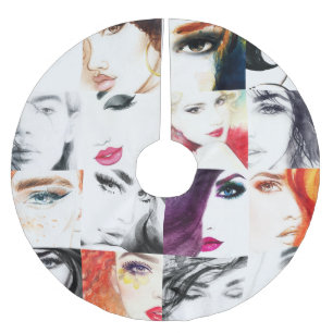 Jupon De Sapin En Polyester Brossé Illustration de l'aquarelle de collection féminine