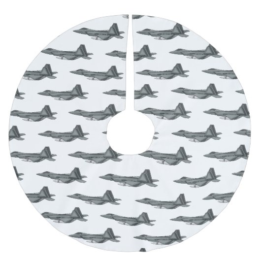 Jupon De Sapin En Polyester Brossé Illustration de l'avion de chasse (Devant)