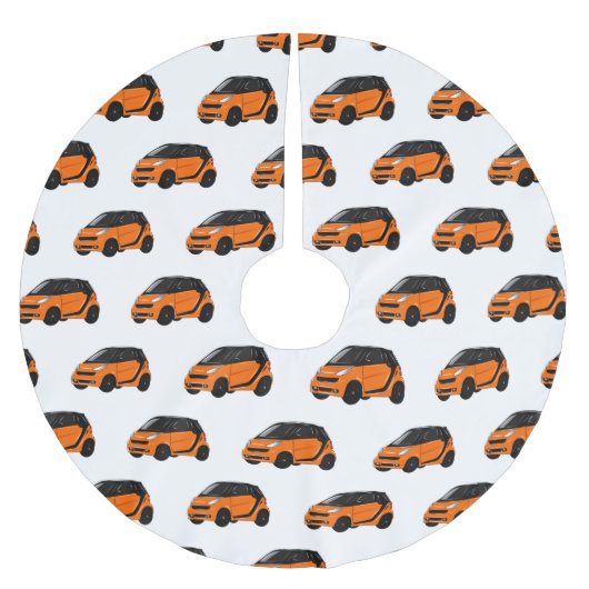 Jupon De Sapin En Polyester Brossé Illustration de micro-voiture (Devant)