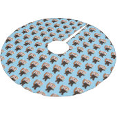 Jupon De Sapin En Polyester Brossé Illustration de panda rouge mignon (Angle)