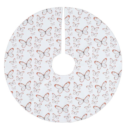 Jupon De Sapin En Polyester Brossé Illustration de papillon en verre (Devant)