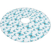 Jupon De Sapin En Polyester Brossé Illustration de papillons Morpho (Angle)