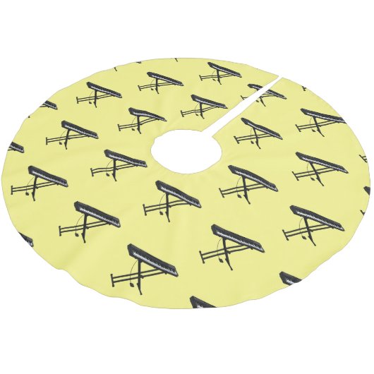 Jupon De Sapin En Polyester Brossé Illustration de piano clavier (Angle)