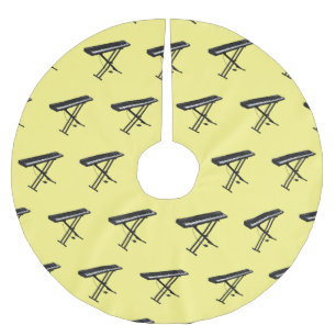 Jupon De Sapin En Polyester Brossé Illustration de piano clavier