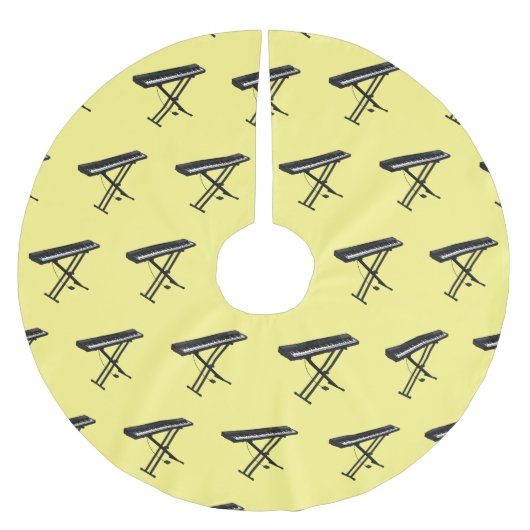 Jupon De Sapin En Polyester Brossé Illustration de piano clavier (Devant)