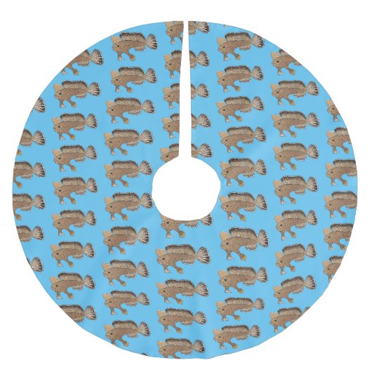 Jupon De Sapin En Polyester Brossé Illustration de poisson à main (Devant)