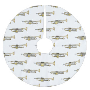 Jupon De Sapin En Polyester Brossé Illustration de trompette