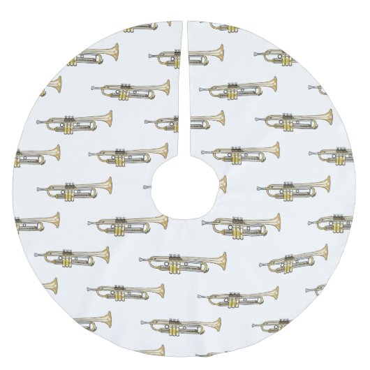 Jupon De Sapin En Polyester Brossé Illustration de trompette (Devant)