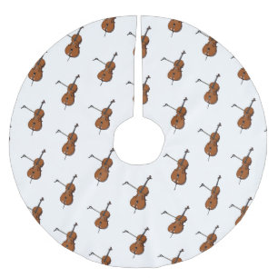 Jupon De Sapin En Polyester Brossé Illustration de violoncelle