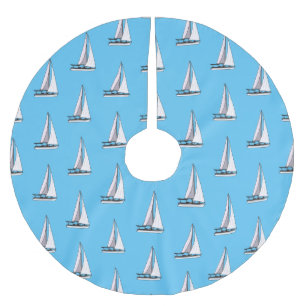 Jupon De Sapin En Polyester Brossé Illustration de voilier