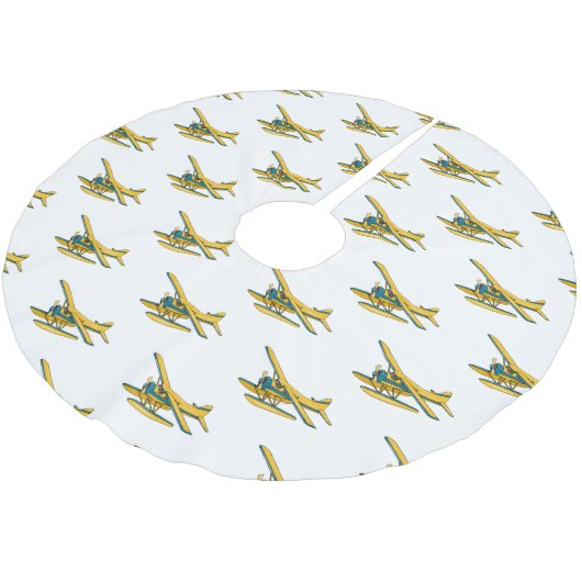 Jupon De Sapin En Polyester Brossé Illustration d'hydravion (Angle)