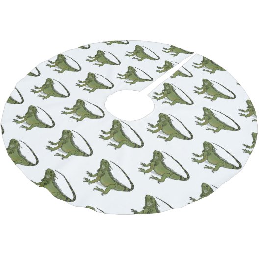 Jupon De Sapin En Polyester Brossé Illustration d'Iguana (Angle)