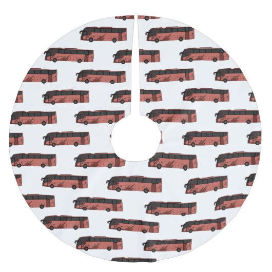 Jupon De Sapin En Polyester Brossé Illustration du bus (Devant)