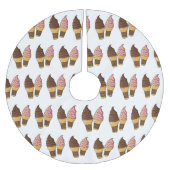 Jupon De Sapin En Polyester Brossé Illustration du cône de crème glacée (Devant)