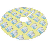 Jupon De Sapin En Polyester Brossé Illustration du lait (Angle)