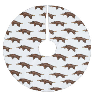 Jupon De Sapin En Polyester Brossé Illustration du rôti de porc / rôti de porc