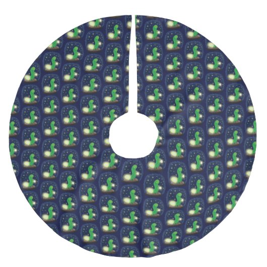 Jupon De Sapin En Polyester Brossé Illustration du ver vert mou (Devant)