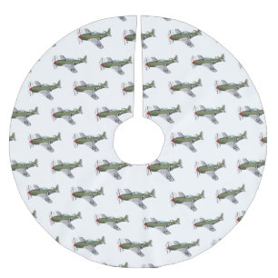 Jupon De Sapin En Polyester Brossé Illustration d'un avion militaire