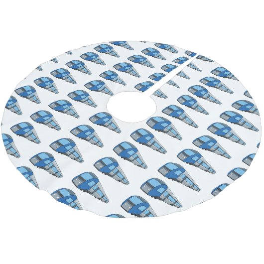 Jupon De Sapin En Polyester Brossé Illustration d'un train électrique (Angle)