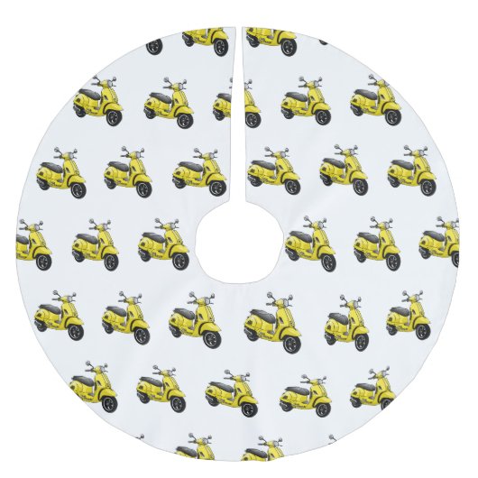 Jupon De Sapin En Polyester Brossé Illustration d'une moto cyclable (Devant)