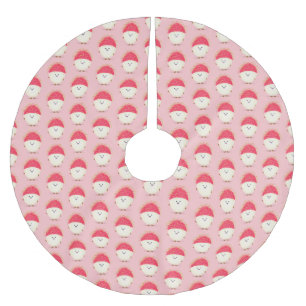 Jupon De Sapin En Polyester Brossé Illustration mignon du ramboutan rose
