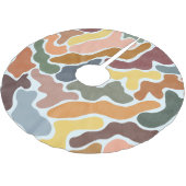 Jupon De Sapin En Polyester Brossé Illustration moderne abstraite aux tons terreux. (Angle)