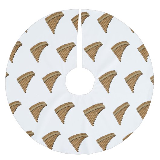 Jupon De Sapin En Polyester Brossé Illustration Pan flûte / panpipes (Devant)