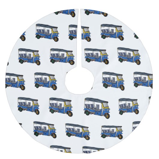 Jupon De Sapin En Polyester Brossé Illustration Tuk tuk (Devant)