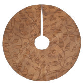 Jupon De Sapin En Polyester Brossé Imitation Bois avec texture de Feuilles (Devant)