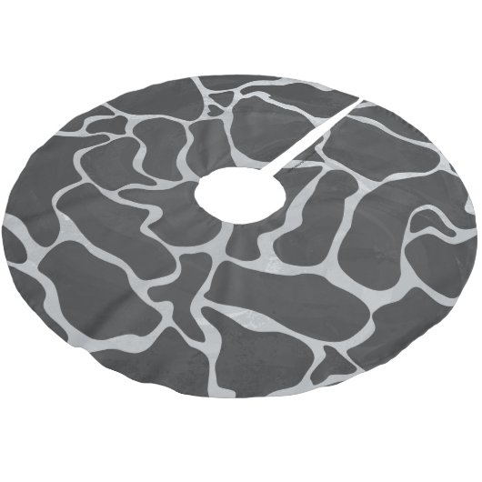 Jupon De Sapin En Polyester Brossé Impression Giraffe noir et gris clair (Angle)