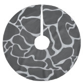 Jupon De Sapin En Polyester Brossé Impression Giraffe noir et gris clair (Devant)