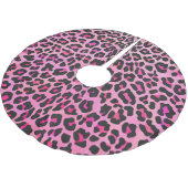 Jupon De Sapin En Polyester Brossé Impression noir léopard et rose chaud (Angle)