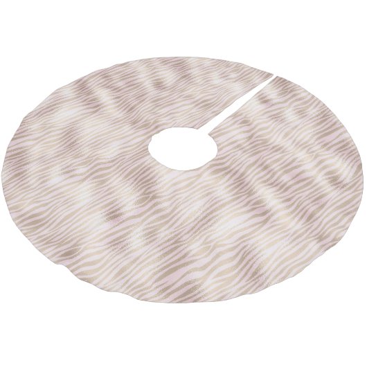 Jupon De Sapin En Polyester Brossé Impression Zebra Gold (Angle)