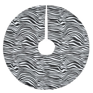 Jupon De Sapin En Polyester Brossé Impression Zèbre noir et blanc