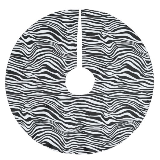Jupon De Sapin En Polyester Brossé Impression Zèbre noir et blanc (Devant)
