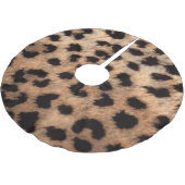 Jupon De Sapin En Polyester Brossé Imprimé Animalier Léopard Guépard Brun Marron Mode (Angle)