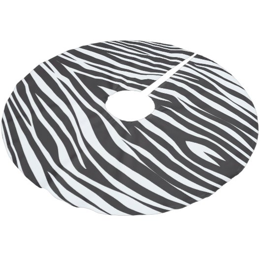 Jupon De Sapin En Polyester Brossé Imprimer les bandes Zebra (Angle)