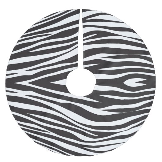 Jupon De Sapin En Polyester Brossé Imprimer les bandes Zebra (Devant)