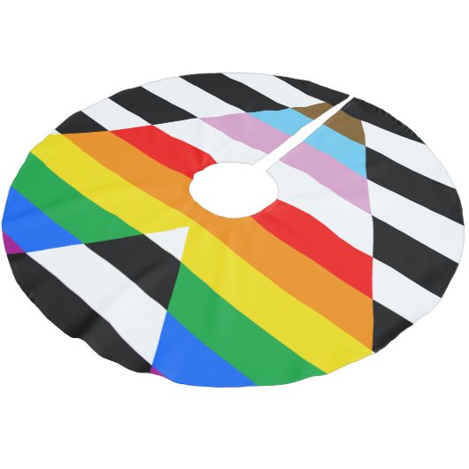 Jupon De Sapin En Polyester Brossé Indicateur Ally Progress Pride (Angle)