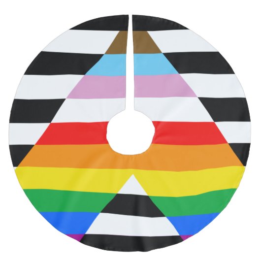 Jupon De Sapin En Polyester Brossé Indicateur Ally Progress Pride (Devant)