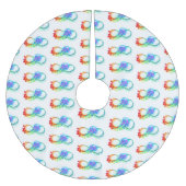 Jupon De Sapin En Polyester Brossé Infinity avec Rainbow Jellyfish (Devant)