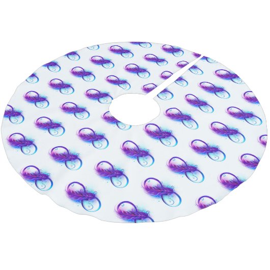 Jupon De Sapin En Polyester Brossé Infinity with purple feather (Angle)