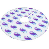 Jupon De Sapin En Polyester Brossé Infinity with purple feather (Angle)