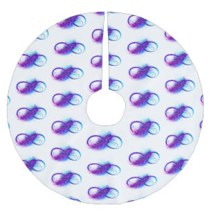 Jupon De Sapin En Polyester Brossé Infinity with purple feather