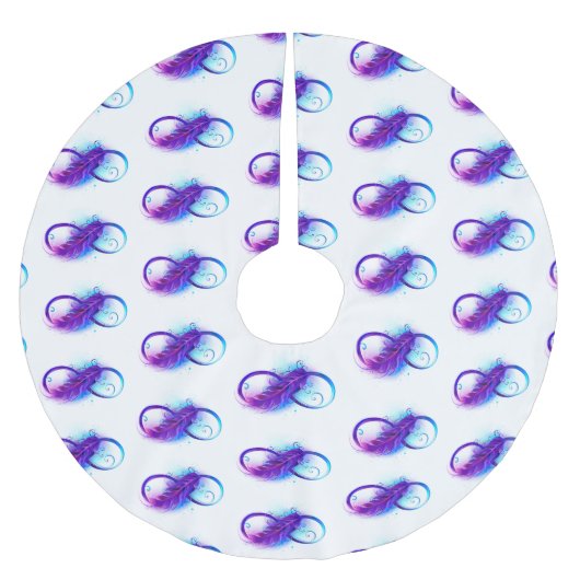 Jupon De Sapin En Polyester Brossé Infinity with purple feather (Devant)