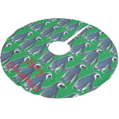 Jupon De Sapin En Polyester Brossé Inséparables Penguin Couple Thunder_Cove (Angle)